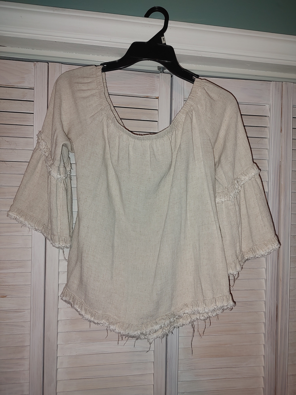 Umgee Cream Boho Peasant Blouse
